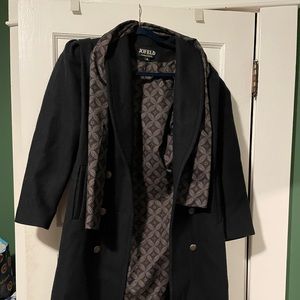 Jofeld 80% Wool Black Pea coat Size 6
